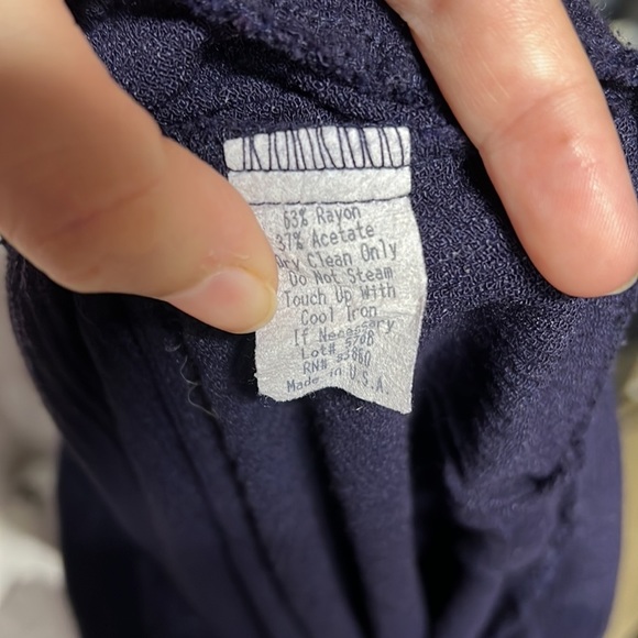 Vintage Fine Line Midi Skirt Blue Purple Womens Size L - Picture 4 of 4